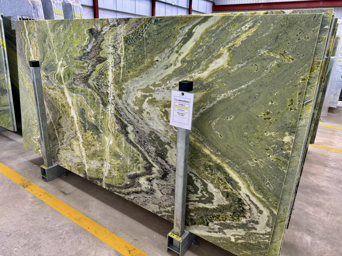 MARBLE : IRISH GREEN LEATHER BK EC369